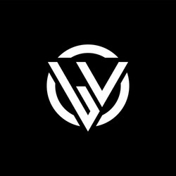 Lv logo monogram with triangle and hexagon modern Vector Image