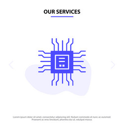 our services book cpu learning technology solid vector image