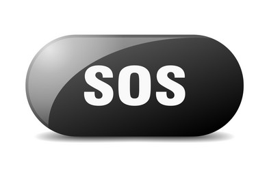 sos button sign key push vector image