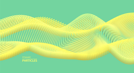 wavy background array with dynamic particles vector image