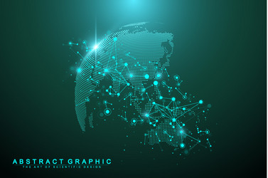 big data complex world globe graphic abstract vector