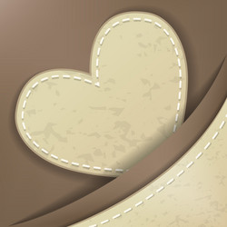 heart shape stitched object vector image
