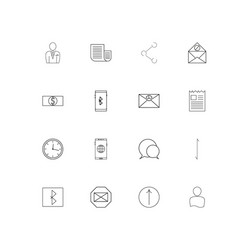 internet of things linear thin icons set outlined vector image