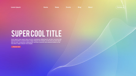 landing page abstract design template for website vector image