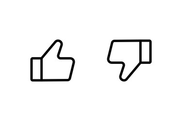 Like and dislike line icon vector