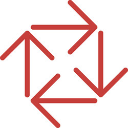 arrows in square on white background useful vector image