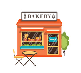 Bakery shop building Royalty Free Vector Image