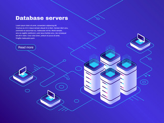 Digital Datacenter Server Network vector image