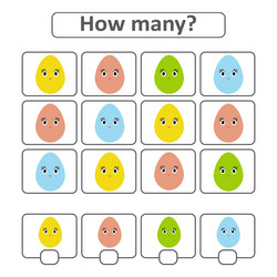 Game for preschool children count out how many vector