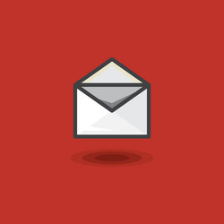 icon in style linework message open vector image