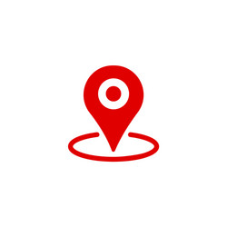 Map pointer geo pin location icon in red vector