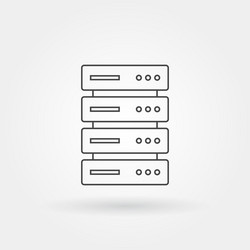 server icon single isolated with modern line vector image