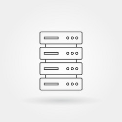 Server icon single isolated with modern line vector