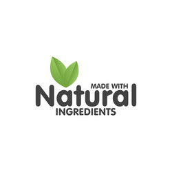 Eco Green Natural Ingredient Label Vector Image