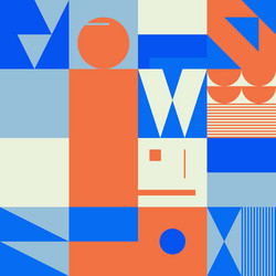 linear abstract pattern design vector image
