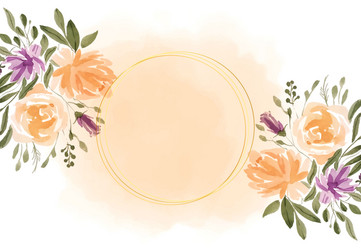 lovely watercolor flowers frame with text space Vector Image