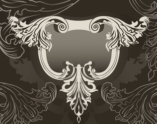 Ornate back vector