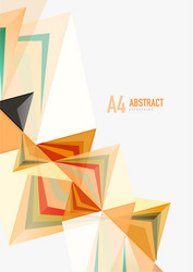 triangular low poly a4 size geometric vector image
