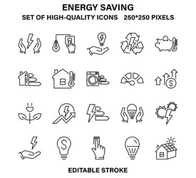 a set of simple but high-quality linear icons vector image