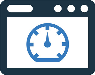 Application browser page speedometer icon graphics vector