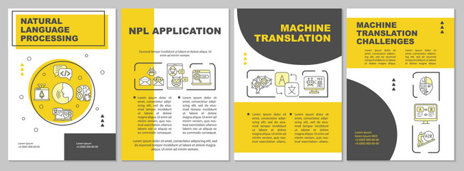 Nlp brochure template vector