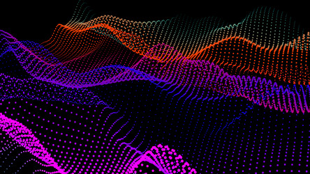 sea waves from node hud data dots flow research vector image