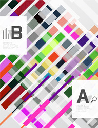 Colorful lines rectangles and stripes with option vector