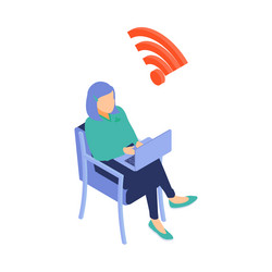 isometric wireless programmer composition vector image