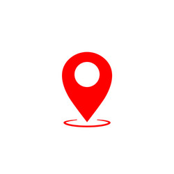 Map pointer geo pin location icon in red vector