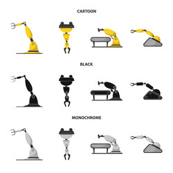 design of robot and factory symbol vector image