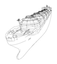 large gas tanker or lng carrier vector