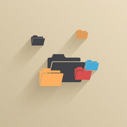 Modern Flat Icon Set - UI Elements vector image