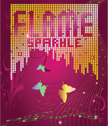 Sparkle Butterfly Pattern vector image