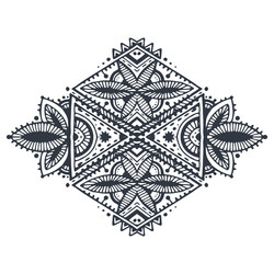 tribal art boho hand drawn geometric pattern vector image