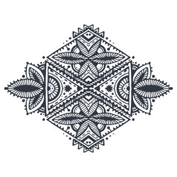 Tribal art boho hand drawn geometric pattern vector