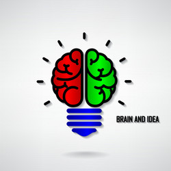 Creative brain idea concept Royalty Free Vector Image