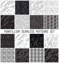 Geometric Line Pattern Set vector image