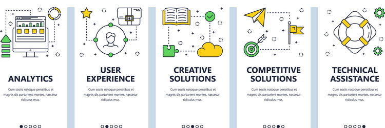 Modern thin line business analytics concept vector