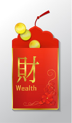 Chinese red envelope vector