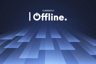 currently offline background with abstract 3d vector image