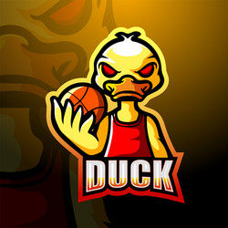 duck gaming mascot esport logo design Vector Image