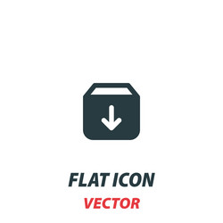 Folder archive cabinet drawer icon in a flat vector