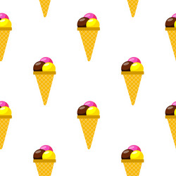 ice cream cone pattern vector image