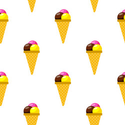 ice cream cone pattern vector