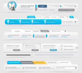 Modern Website Menu Interface vector image