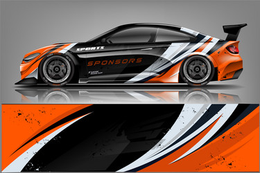 Racing Stripe Car Wrap Vector Image