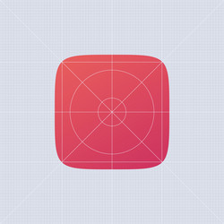 superellips app ios template red ui button vector image
