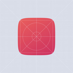 Superellips app ios template red ui button vector