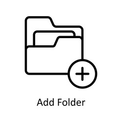 Add folder outline icon design vector