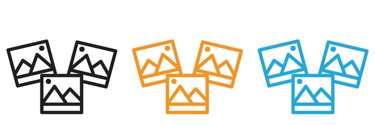 image or photo logo set collection for web app ui vector image